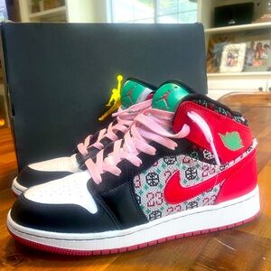 Air Jordan 1 MID “Ugly Christmas Sweater”with OG box